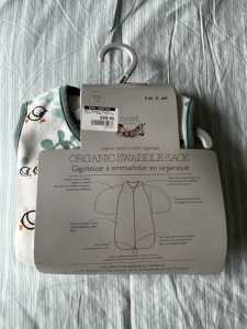 Baby Organic Swaddle Sack / Sleeping Bag * 1 TOG 0-6 months NWT * NEST
