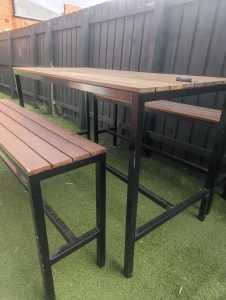 8-Seater Outdoor Table and Bench Seating