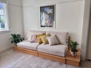 Near new sectional sofa /lounge x 2 storage sides