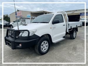2012 Toyota Hilux KUN26R MY12 SR White 5 Speed Manual Cab Chassis