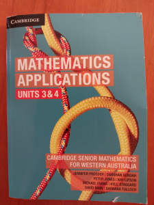 Year 12 Maths textbook Cambridge Mathematics Applications unit 3 & 4
