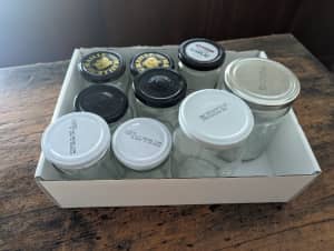 Glass jars with lids
