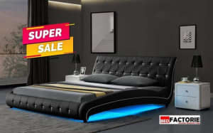 Brand New BANYO LED Modern Bed Frame in Queen & King sizes