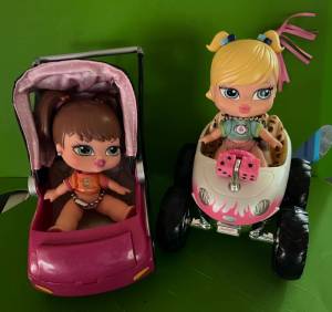 BRATZ BABYZ Dolls CARRIAGE CRUISER pram MONSTER TRUCK car