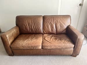 Free Leather 2 Seater Lounge