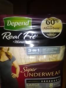 depends real fit underwear for women 8 pk new unopened 40 available