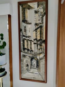 Large streetscape painting