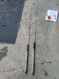 Pair of vintage jarvis walker fishing rods