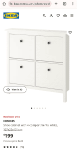 IKEA Hemnes Shoe Cabinets x 2