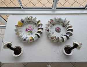 Tea cup wall decorations and coffee cups ornaments