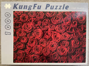 1000 piece jigsaw puzzle Kung Fu - red roses