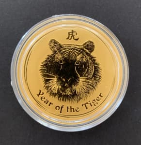2010 Year of Tiger 1oz .9999 Gold Bullion Coin Lunar Series II