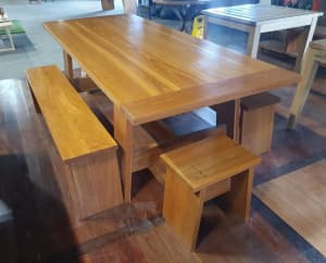 Recycled Hardwood Dining Table Package