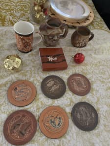 New Australiana coffee mugs and coasters $10 each