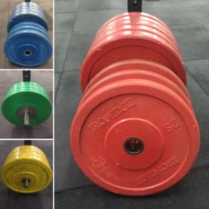 Iron Edge Competition Olympic Bumper Plates 480kgs in Good Condition