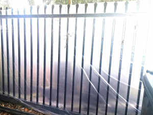 Iron fence sliding gate
