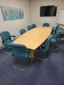 Board Room Table and 10 Chairs