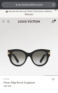 Louis Vuitton LV Golden Mask Sunglasses