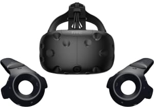 HTC Vive Virtual Reality VR Headset and controllers