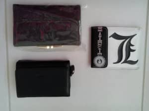 Deathnote wallet plus ladies purses, bags and assorted items
