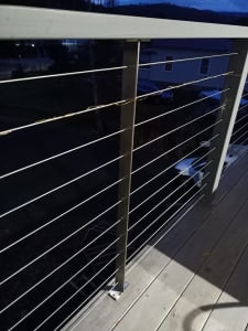 Stainless steel Balustrade spreader bars and pre swagged wires