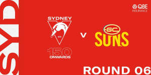 6x AFL Sydney Swans v Gold Coast Suns Adult Reserved Seating Tickets
