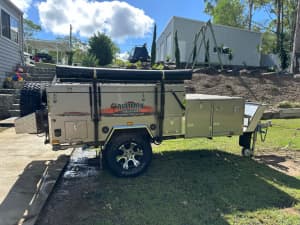 2018 Austrack Savannah X forward fold/rear slide camper trailer.