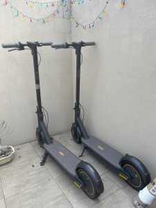 Two Segway ninebot electric scooters