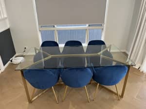 Glass Dinning Table and Chairs