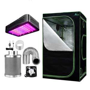 Greenfingers Grow Tent Light Kit 90x90x180CM 1000W LED 6 Vent Fan,Gr