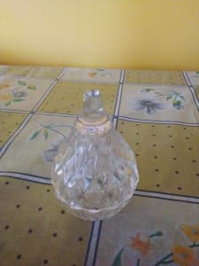 Vintage Glass pear shaped trinket box