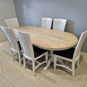 Dining Table And 6 Chairs. Refurbished as new