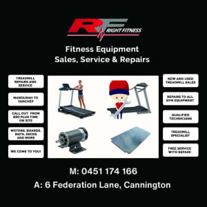 TREADMILL & GYM EQUIPMENT REPAIRS SERVICE CALLOUT FEE FROM $65