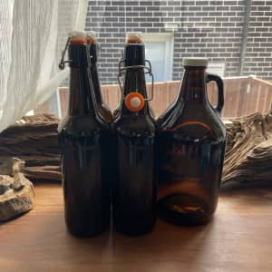 Brown Glass Bottles- Unused for Beer making, Medicine, Colloidal