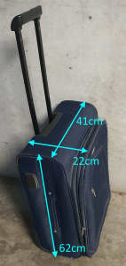 CHEAP Medium size Blue Lanza Luggage case, works but, Carlton pickup