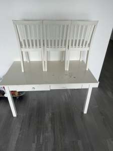 Pottery Barn kids table and 3 chairs
