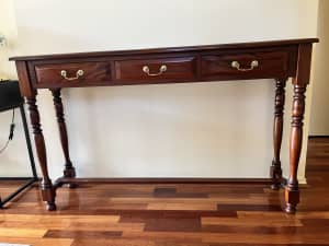 Antique 3 draw Hall Table