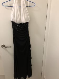 Formal dress black/white with jewels