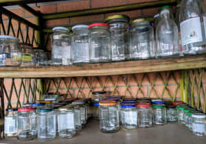 Assorted preserving Jars