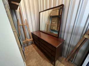 Parker midcentury modern chest of drawers with huge mirror