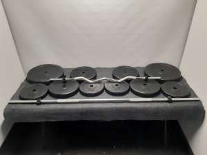 113kg Weights Set with Bars. Great condition. 