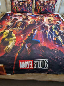 MARVEL DOUBLE QUILT COVER & PILLOWCASES - LOTS OF CHARACTERS 