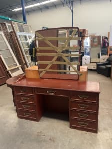 Vintage Dressing Table with Mirror - Vinsan Salvage P1768