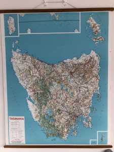 Topography map of Tasmania