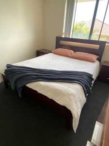 Queen timber bedroom set with mattress
