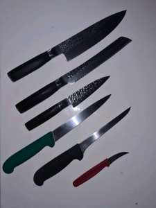 Damashiro and Victorinox chef knives