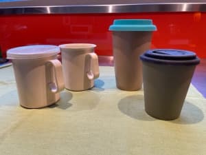 Camping/travel mugs x 4. As new. Pick up South Melbourne