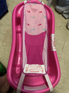 Pink baby bath seat