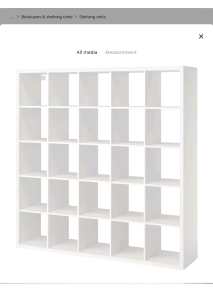 $50 - white shelving cabinet - Ikea Kallax - 182cmx182cm