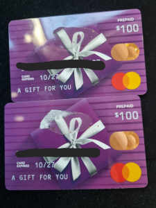 2x $100 Gift Cards